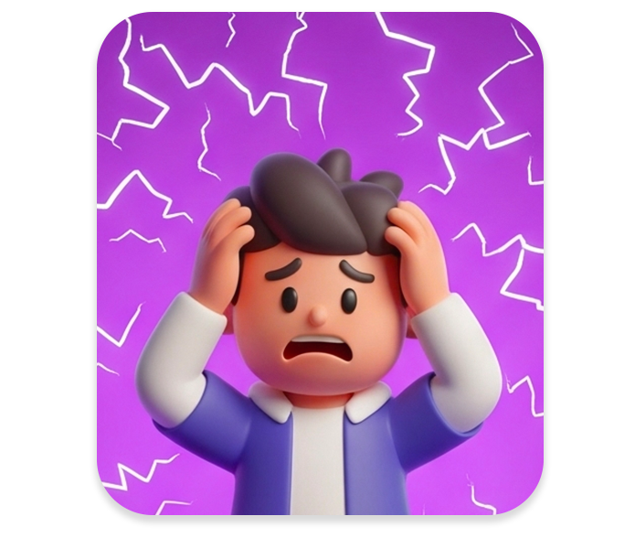 Stressed Mood Icon | Rec: 250x250px PNG